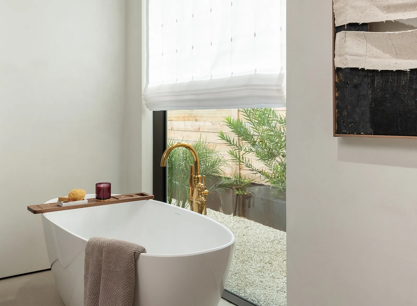 Lutron tensioned shades for specialty windows